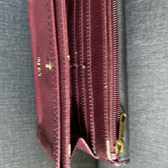 The Sak Pebbled Leather Wallet Wristlet Burgundy - Picture 10 of 10